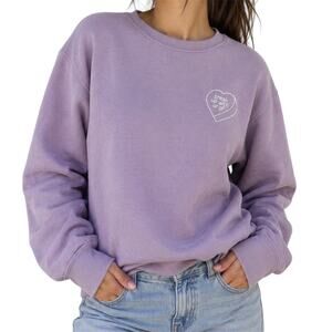 Ariana Grande Official Break Up With Your‎ GF Purple Crewneck Sz S Embroidered